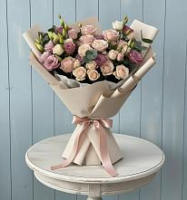 Букет цветов из:  Розы и Лизиантусы #REPLACE_PRED# Новотроицкой