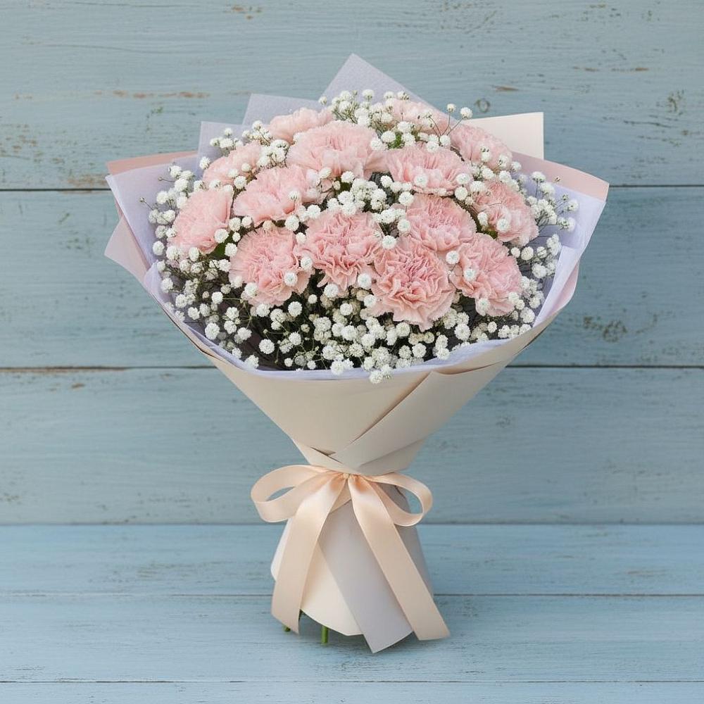 Букет цветов из: Гвоздики в Новотроицкой