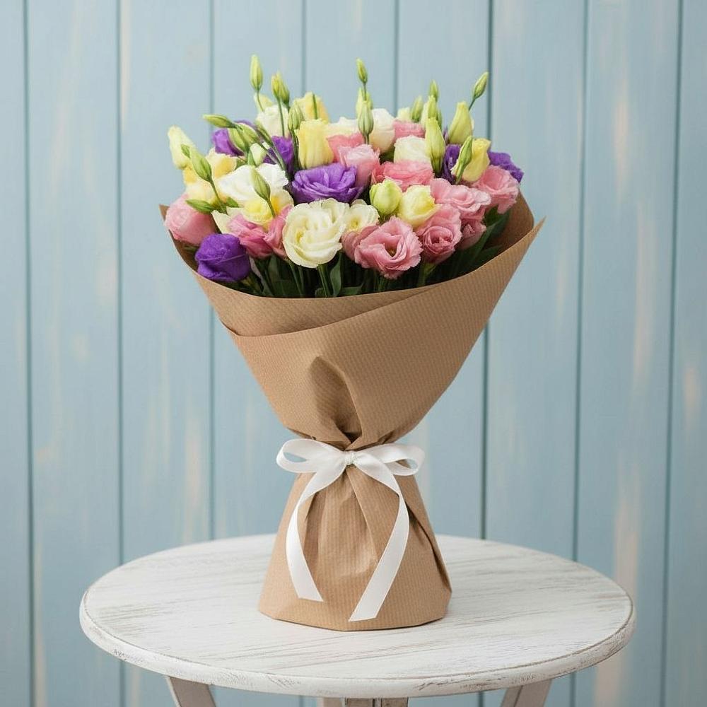 Букет цветов из: Лизиантусы в Новотроицкой