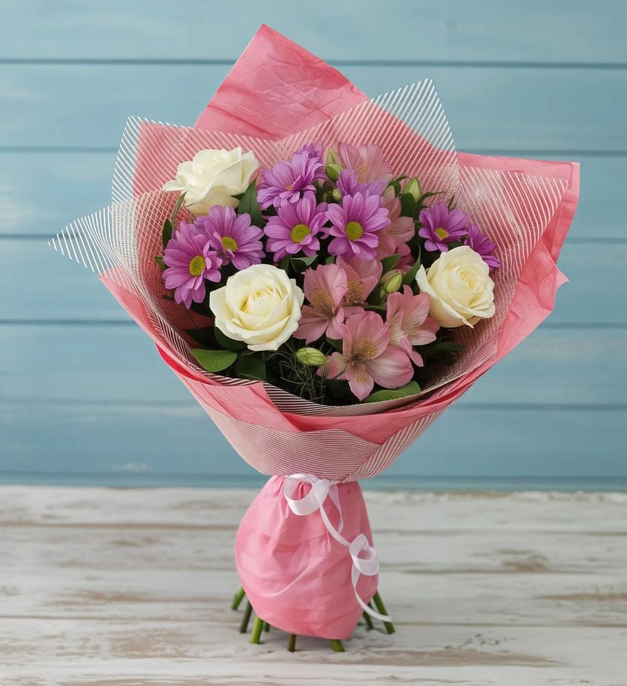 Букет цветов из: Герберы в Новотроицкой