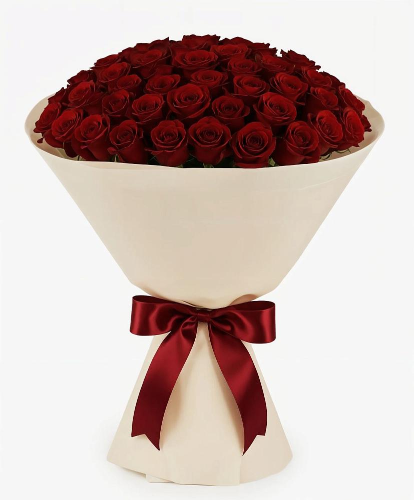 Букет 101 Бордовая роза Блэк Бакарра в Новотроицкой