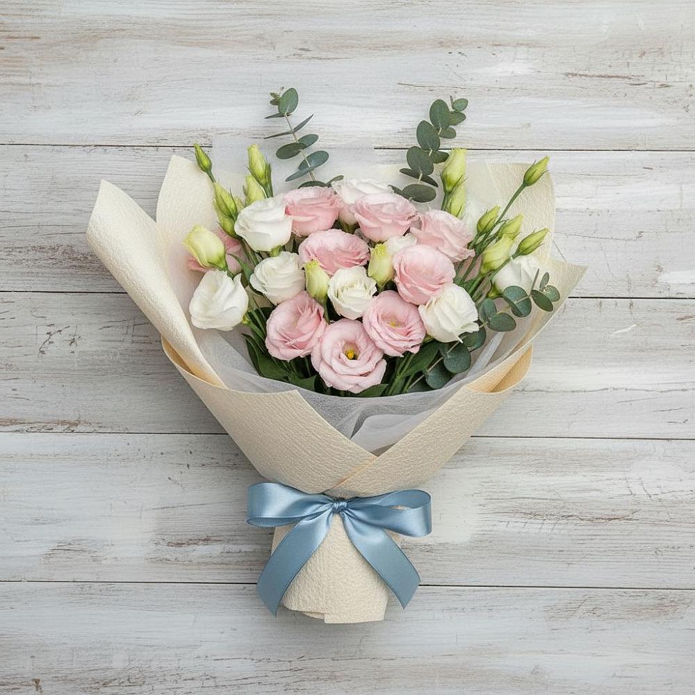 Букет цветов из: Лизиантусы в Новотроицкой